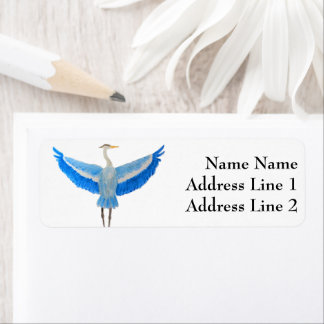 Etiqueta Pájaro acuarela Gran Héroe Azul