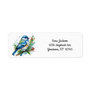 Etiqueta Pájaro azul en Navidad