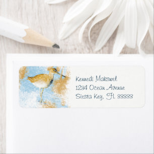 Etiqueta Pájaro silvestre de playa pintado