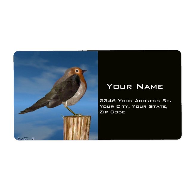 ETIQUETA PÁJAROS HIPPER / MAMA ROBINA ROJA (Frente)