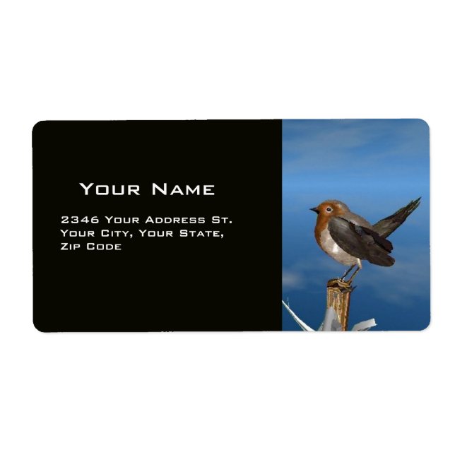 ETIQUETA PÁJAROS HIPPER / MAMA ROBINA ROJA (Frente)