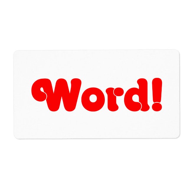 Etiqueta ¡Palabra! (Frente)