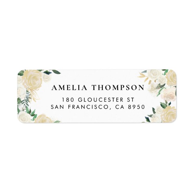 Etiqueta Paletas rusticas de color de agua con acentos dora (Frente)