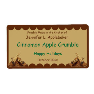 Etiqueta Palitos de canela Alimentos de borde vieira