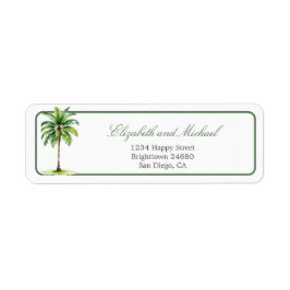 Etiqueta Palm Tree Elegant Boda de Moda moderna