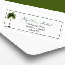 Palm Tree Elegant Moda moderna Boda verde