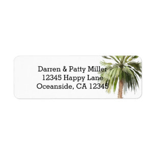 Etiqueta Palm Tree tropical