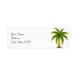 Etiqueta Palm Tree tropical