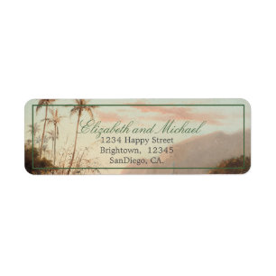 Etiqueta Palm Tree Tropical Moda moderna elegante