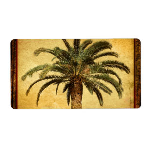 Etiqueta Palmera del vintage - plantilla modificada para