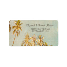Etiqueta Palmeras Retro Beach