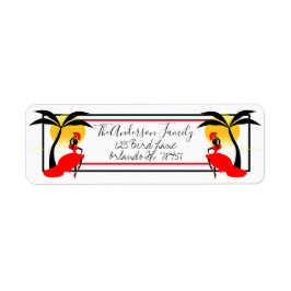 Etiqueta Palmeras y bailarina