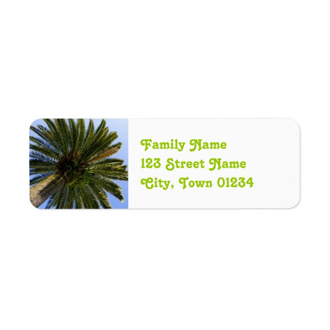 Etiqueta Palmya Palm de Camboya (Frente)