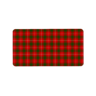 Etiqueta Palo verde rojo de Rothesay tartán