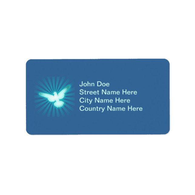 Etiqueta Paloma de paz (Frente)