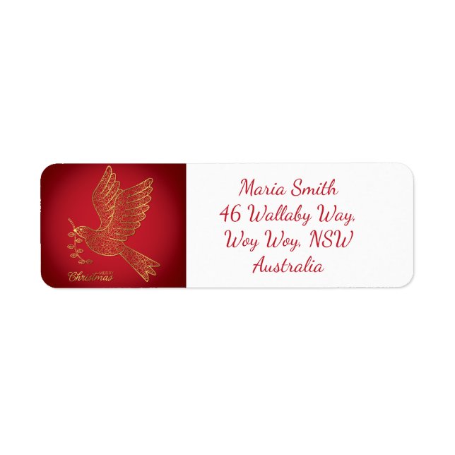 Etiqueta Paloma lucis (Frente)