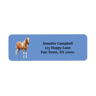 Etiqueta Palomino Pinto Quarse Paint Caballo Stallion