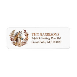 Etiqueta Palomino Quarterhorse Otumn Wreath
