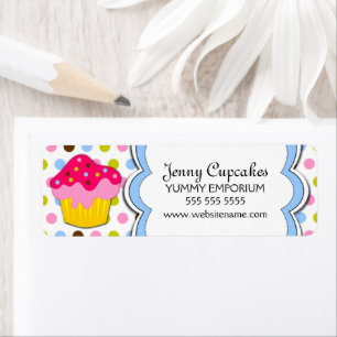 Etiqueta Panadería Cupcake