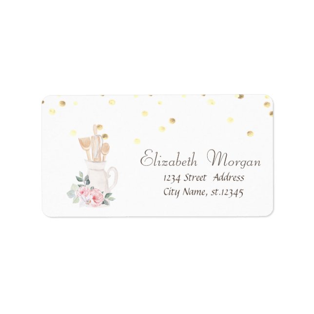 Etiqueta Panadería Pastry Hand Tools Flowti Confetti (Frente)