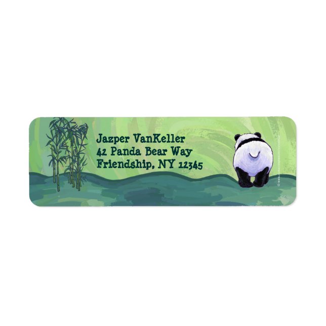 Etiqueta Panda Bear Stationery (Frente)