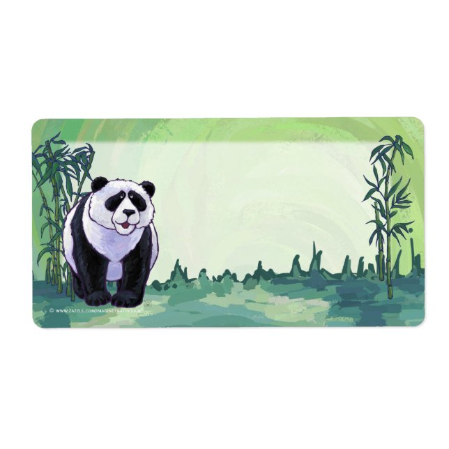 Etiqueta Panda Bear Stationery (Frente)