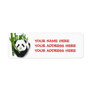 Etiqueta panda cubwithbamboo1, SU DIRECCIÓN del NOMBRE