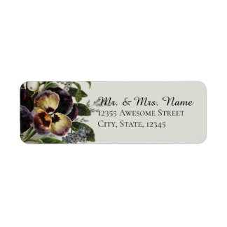 Etiqueta Pansies de época