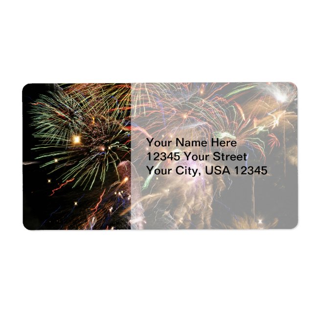 Etiqueta Pantalla de fuegos artificiales (Frente)