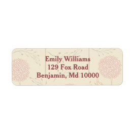 Etiqueta Pantalla floral roja