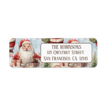 Papá Noel de acuarela de Navidad 3 - dirección de 