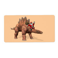 Papá Noel Viajando En Dinosaurio
