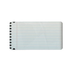 Etiqueta Papel alineado del cuaderno espiral