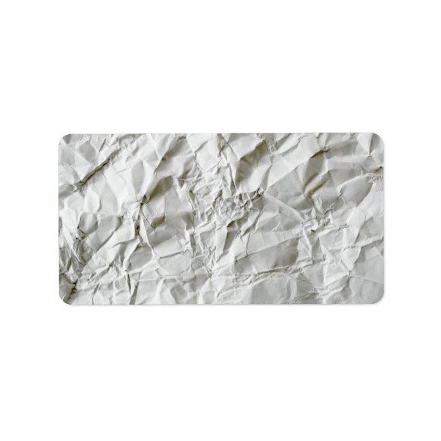 Etiqueta Papel arrugado divertido (Frente)