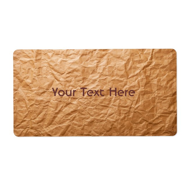 Etiqueta Papel crudo beige (Frente)