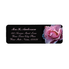Etiqueta Papel de carta personalizado con foto de rosa rosa