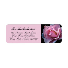 Etiqueta Papel de carta personalizado Foto Rosa Negra Rosa 