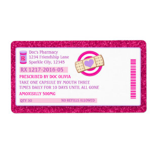 Etiqueta Papel de frascos de prescripción