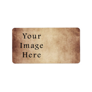 Etiqueta Papel de pergamino marrón oscuro de vejez vintage