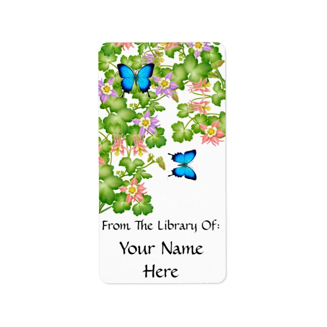 Etiqueta Papilio Ulysses Butfly Bookplate (Frente)