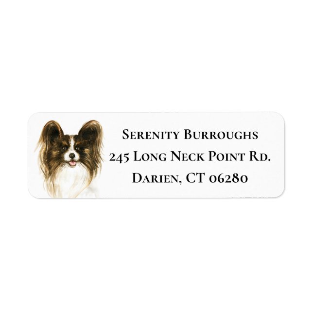 Etiqueta Papillon Mom Puppy Dog Lover Rescate De Mamá (Frente)