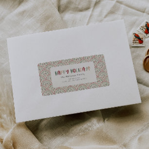 Etiqueta Paquete de dirección de devolución de feriado colo