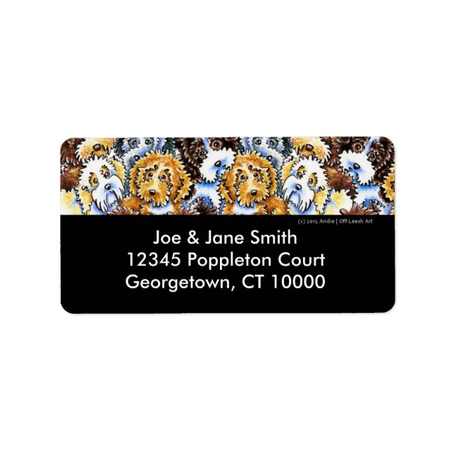 Etiqueta Paquete de perro Cockapoo Negro (Frente)