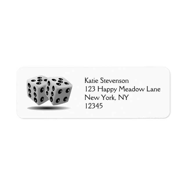 Etiqueta Par de dados (Frente)