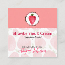 Etiqueta para Baño y Cuerpo Casero de Fresa | Tag