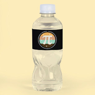 Etiqueta Para Botella De Agua 3.14 Diseño del Día Nacional de Pi - Idea de Regal