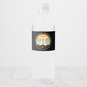 Etiqueta Para Botella De Agua 3.14 Diseño del Día Nacional de Pi - Idea de Regal