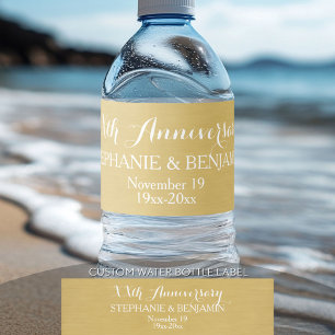 Etiqueta Para Botella De Agua 50.o u otro aniversario de boda personalizado