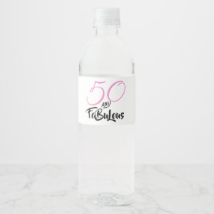 Etiqueta Para Botella De Agua 50 y fabulosa fiesta de cumpleaños personalizada r