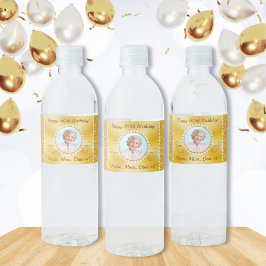 Etiqueta Para Botella De Agua 80.ª etiqueta de botella de agua de cumpleaños, fo